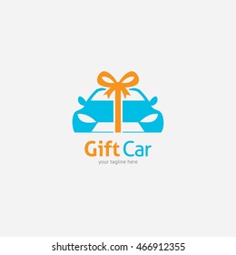 Gift Car Logo Design Template. Vector Illustration