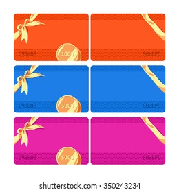 Gift card with 3 values. Color 3.