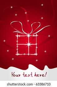 Gift Card with abstract background and boxes