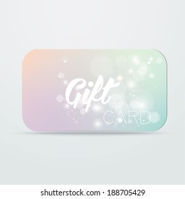 Gift card with blurred background