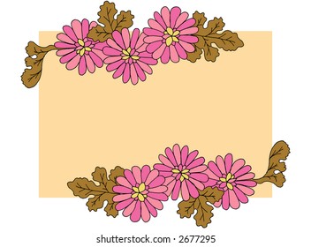 gift card with a bouquet (vector eps format)
