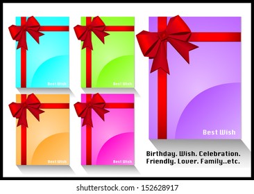 Gift card with bow knot