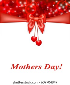 Gift card with bow and red ribbon