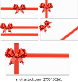 Tarjeta de regalo con lazo y cinta