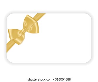 Gift card with bow and ribbon