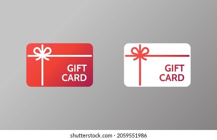 gift card, bow ribbon, Sale Christmas coupon icon. Vector illustration