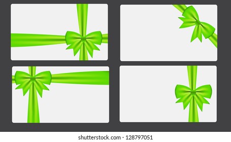Gift card with bow vector illustration