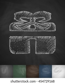 gift card in box icon. Hand drawn vector illustration