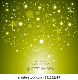 Gift card, bright background