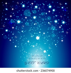 Gift card, bright background
