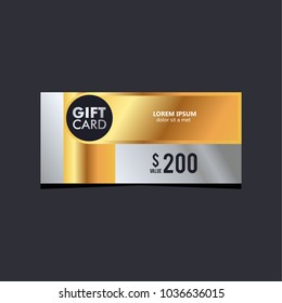gift card buy gold vector template