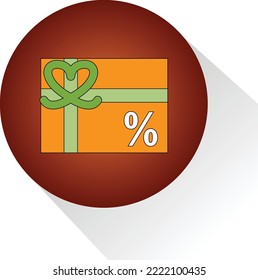tarjeta de regalo, puede utilizarse como icono