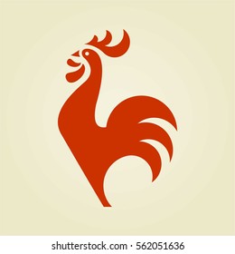 gift card chinese zodiac new year rooster red greeting for business company personal family and organization with soft yellow white background
