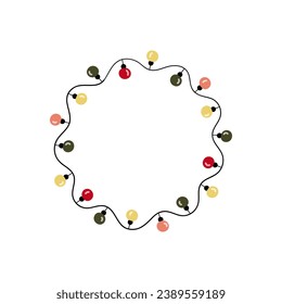 Gift card with Christmas frame. Vector illustration.
