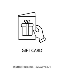 Gift card concept line icon. Simple element illustration. Gift card concept outline symbol design.