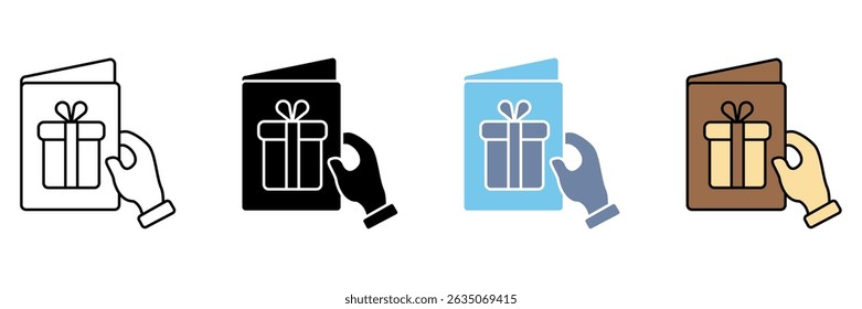 GIFT CARD concept line icon. Simple element illustration.