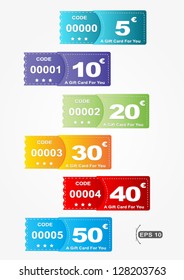 gift card coupon design isolated 