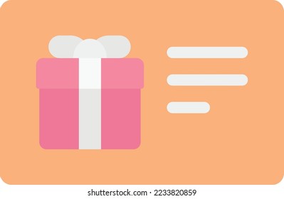 gift card coupon flat illustration