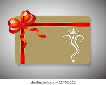 Gift card for Deepawali or Diwali festival in India. EPS 10.