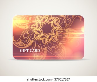 Gift card design with copy space area for additional information. Good for discounts, vouchers and coupons templates