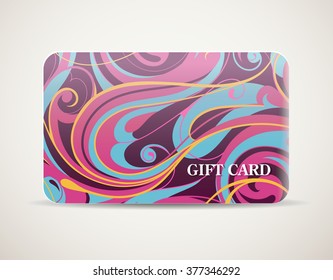 Gift card design with copy space area for additional information. Good for discounts, vouchers and coupons templates