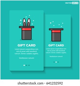 Gift Card Design With Magic Hat and Bunny Ears