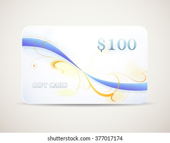 Gift card design with reward value. Good for discounts, vouchers and cheques template