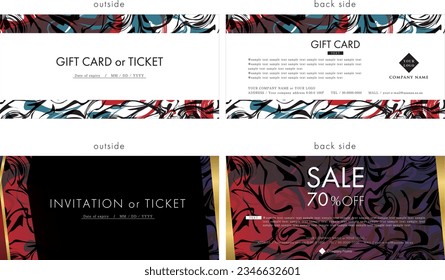 gift card design template 45
It is a template that can be freely customized as a gift card.