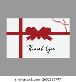 Gift card design with thank you