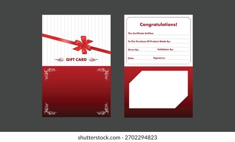 Gift Card Design - Vector: Creative Gift Card Template Design