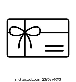 Gift card, E-Commerce line web icon. Outline icon. Vector illustration