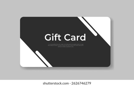 Gift card elegant simple template design 