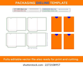Gift Card Envelope Dieline Template,