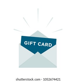 Gift Card Envelope Isolated Vector Icon Illustration for Scrapbook, Flyers, Posters, Web, Greeting Cards, Mobile, User Interface Design