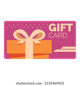 Gift card featuring wrapped gift box with ribbon, perfect for holidays and special occasions