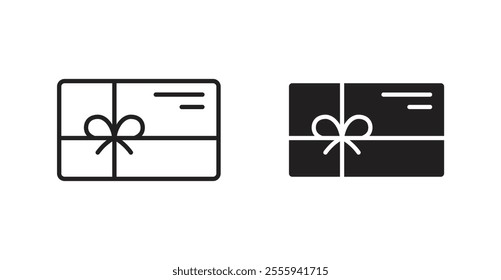 Gift card flat simple vector symbols illustration.