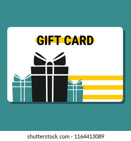 Gift Card. Flat style.