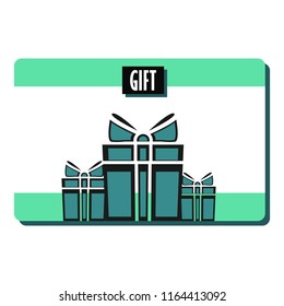 Gift Card. Flat style.