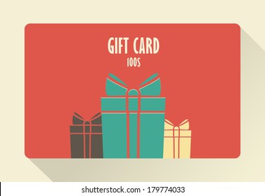 Gift Card. Flat style.