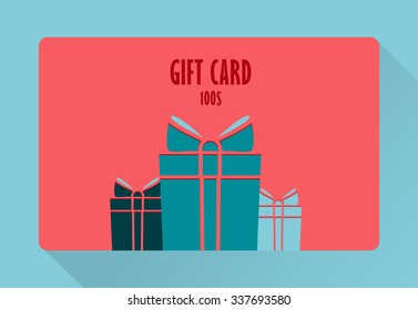 Gift Card. Flat style.