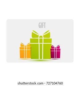 Gift Card. Flat style.
