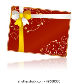 Gift card with floral decorations