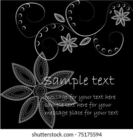 Gift card. Floral design background