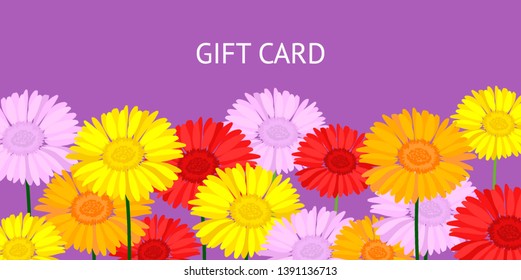 Gift card with flower design