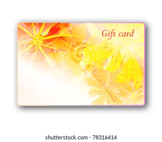 Gift card, flower design