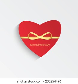 Gift card in the form of heart for Valentine's day 