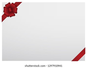 Gift card frame illustration ( corner ribbon / red ) 