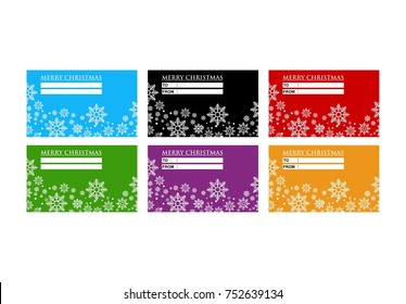gift card full color set christmas