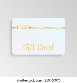 Gift card with a gold bow 