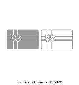 Gift card grey icon .